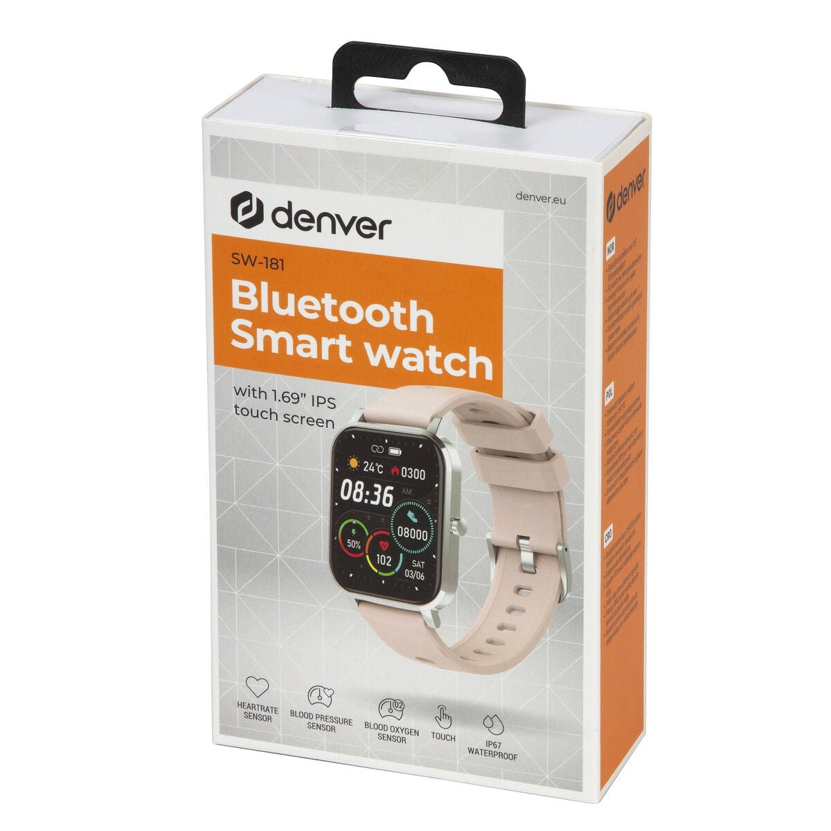 Smartwatch Denver Electronics SW - 181 Roze Zilverkleurig 1,7" - Padelplezier.nl